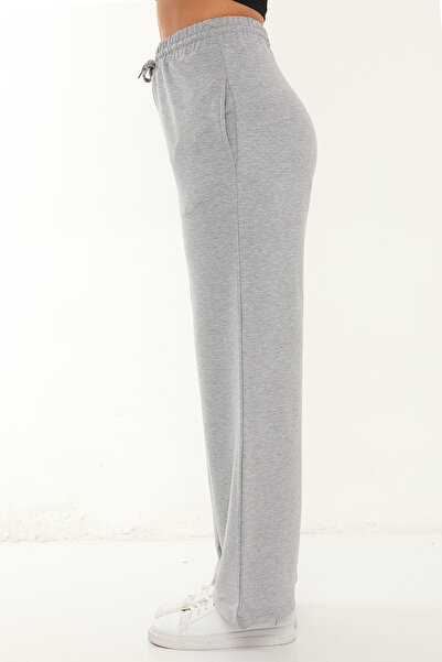 lzv Women's Two Thread Ov Oversized Wide Leg Modal Sweatpants – Gray | Relaxed Fit S-2Xl