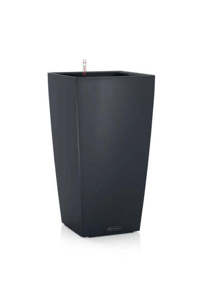 Lechuza CUBICO Color 30 Self-Watering Planter, 14 L, Matte Black