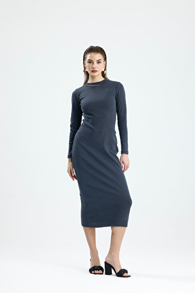 let s shine Half Fisherman Long Sleeve Combed Cotton Dress