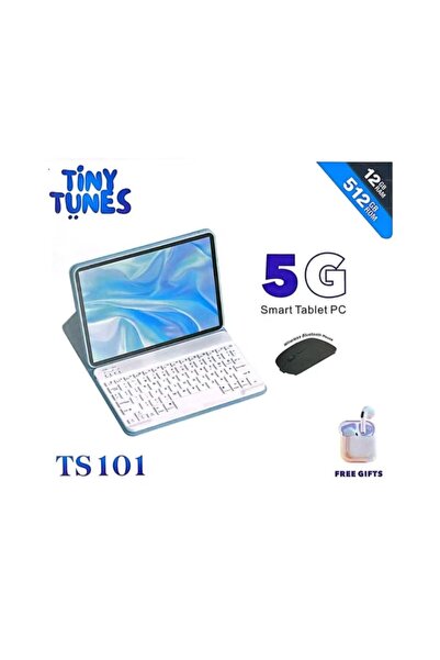 Tiny Tunes TS101 5G Kids Tablet, 10.1-inch screen, 12GB RAM, 512GB storage, with keyboard, mouse, and headset