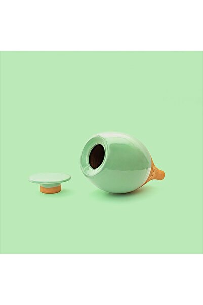 LUTOYA LUTOYA green self-watering plant pot, decorative, ceramic, clay, , 700 ml