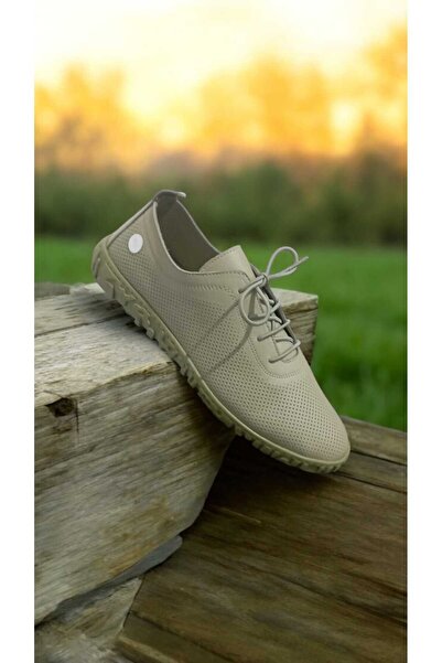 Mammamia 19En72 Genuine Leather Lace-Up Casual Soft Inner Orthopedic Sole Shoes