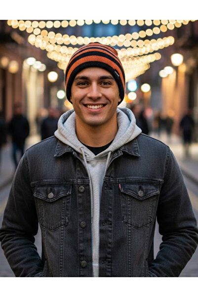 Evendi Hat, Orange/black