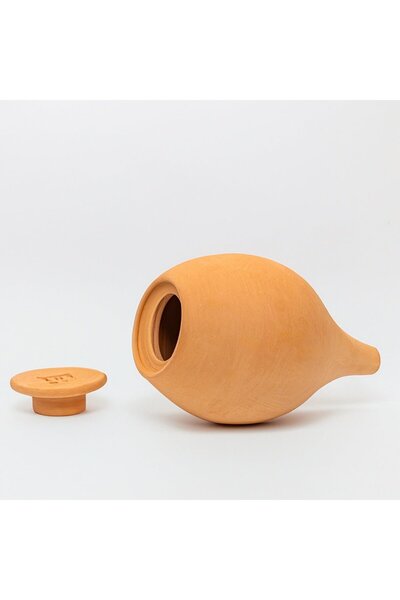 LUTOYA self-watering plant pot, orange terracotta, 200 ml