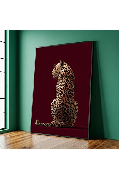 512 STORE Estetik Tekli Leopar Kahverengi Seri Çerçevesiz Kuşe Kağıt Poster Modern Ev Dekor Serisi