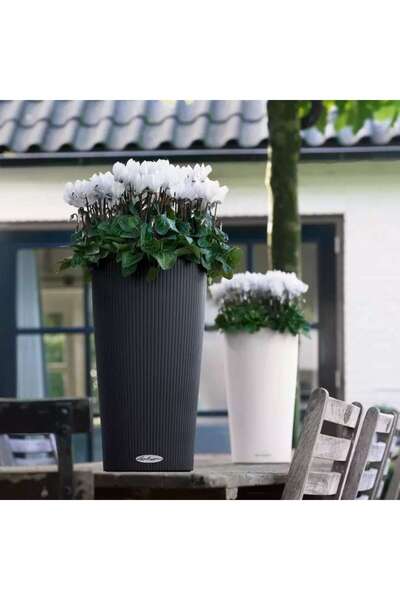Lechuza Cilindro Color 23 Self-Watering Planter 5.5 L - Matte Black