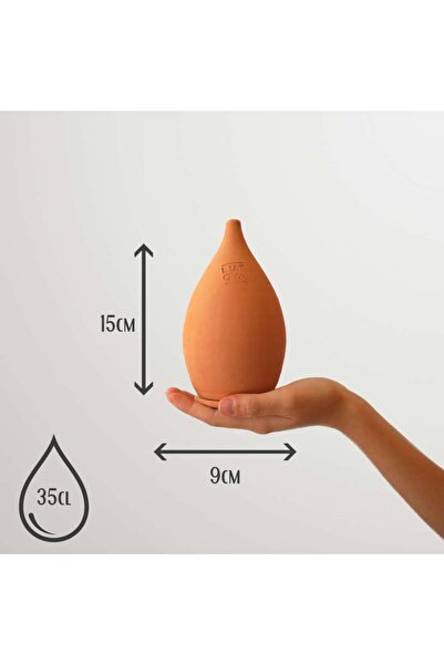 LUTOYA "Macese" Self-watering Plant Vase, Decorative Terracotta Clay, 350 ml