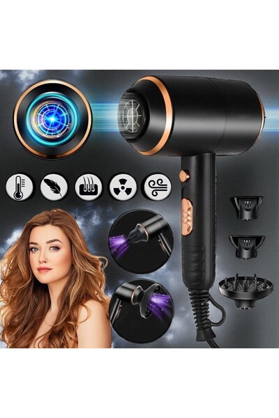 OEM Professional Hair Dryer 1800W with Negative Ions, 2 Speeds, 3 Temperature Settings, Turbo Drying