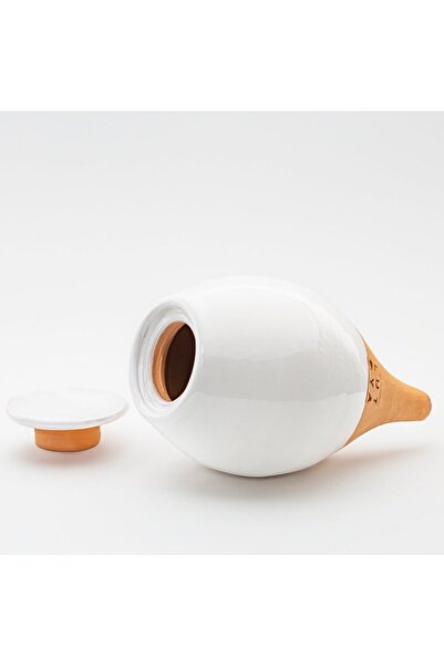 LUTOYA white self-watering plant pot, decorative terracotta, 200 ml (12 x 7 cm)