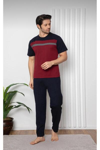 meynur moda Cotton Combed Single Jersey Men's Pajama Set