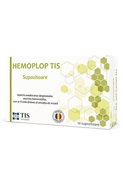 Tis Farmaceutic Hemoplop TIS Propolis Suppositories, 10 pcs -