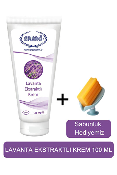 Ersağ Lavender Extract Cream 100 ml + (Our Soap Dispenser Gift) 394-10