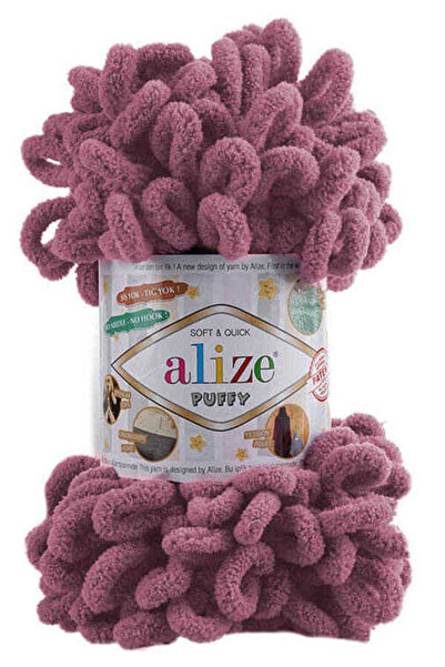 Alize Puffy El Örgü Ipliği Büyük Ilmek (Tekli ) - 100 Gr. 9 Mt. Parmak Ipi, Battaniye Ipi