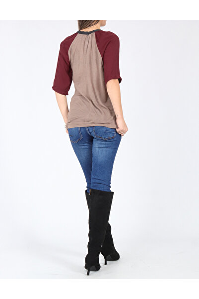 Evendi Blouse, Brown/Burgundy