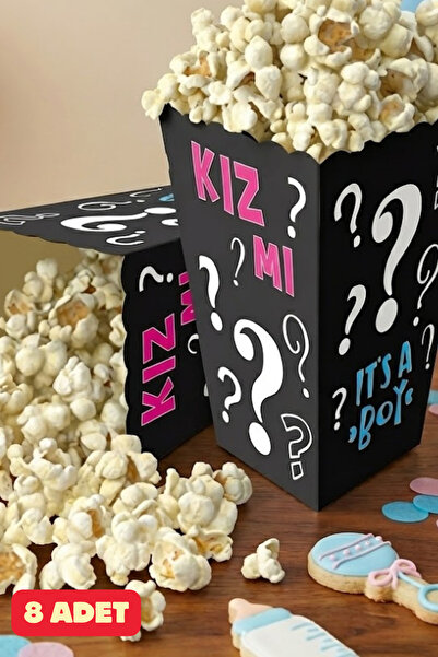 Baloncu Dede Kızmı Erkekmi Mısır Kutusu Baby Shower Parti Cinsiyet Belirleme ...