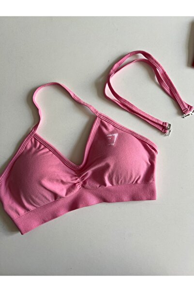 Sheky Gym Backless Drawstring Minimal Halter Bustier Bra Top