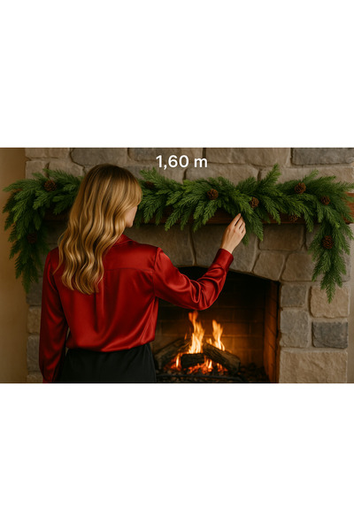 Marrone أغصان الصنوبر الحية، زينة عيد الميلاد، زخارف السنة الجديدة، زينة للمدفأة والطاولة