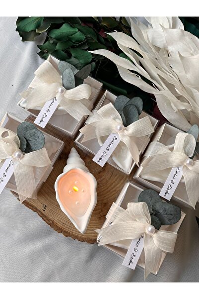 cev den store 20 Adet İstiridye Mumluk Söz Nişan Düğün Nikah Hediyeliği