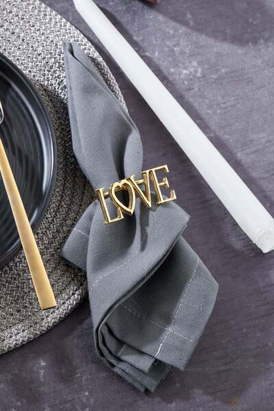 Milenay Napkin Ring Collection, Napkin Ring Holder, Ringed Napkin Ring, 3 Pieces