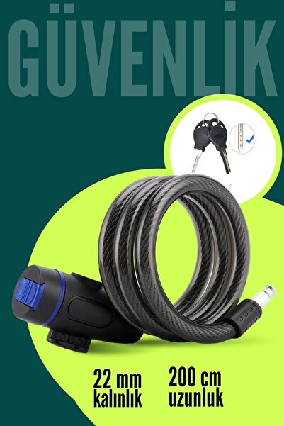 Transformacion 22 мм сталевий тросовий замок для велосипеда - 200 см замок дл...