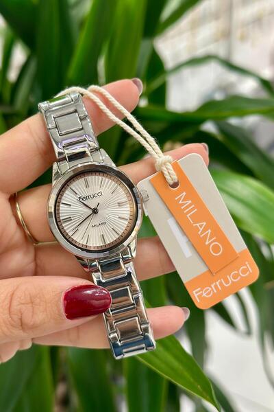 Ferrucci Çelik Kordon Su Geçirmez Garantili Kadın Kol Saati