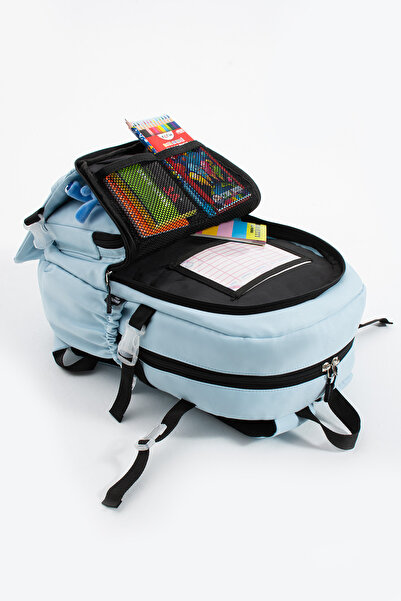 Sona Park Geantă de școală pentru copii în stil coreean Kawaii cu mai multe compartimente