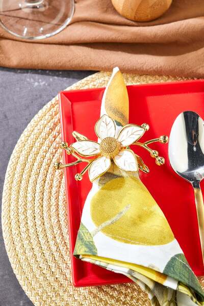 Milenay Napkin Ring Collection, Napkin Ring Holder, Ringed Napkin Ring, 3 Pieces