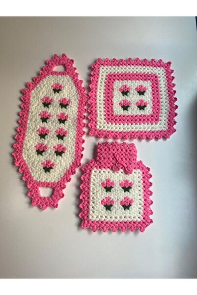 Öztürk مجموعة المهر ومنشفة الحمام مكونة من 3 قطع.