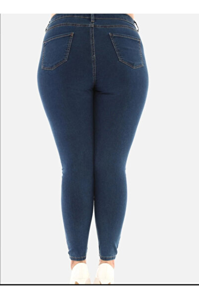 Bella denim Ροζ μπλε ψηλόμεσο παντελόνι Battal ελαστικό ύφασμα Plus Size Super Skinny Jean τζιν