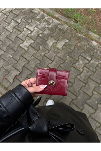 Moda Sekiz Women's Patent Leather Faux Leather 10 Compartment Wallet