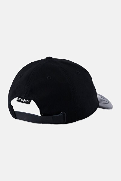 Karl Lagerfeld Men Patchwork Denim Baseball Cap, Black