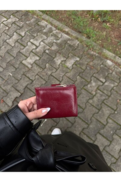 Moda Sekiz Women's Patent Leather Faux Leather 10 Compartment Wallet