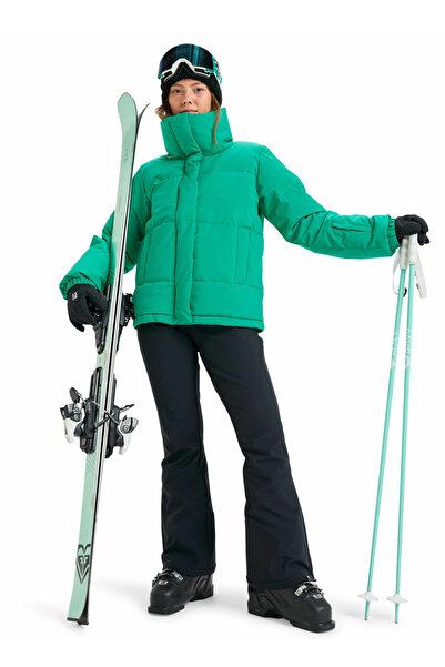 Quiksilver ERJTJ03545-SNOW WINTER REBEL JK Yeşil Normal Kadın Kayak Montu