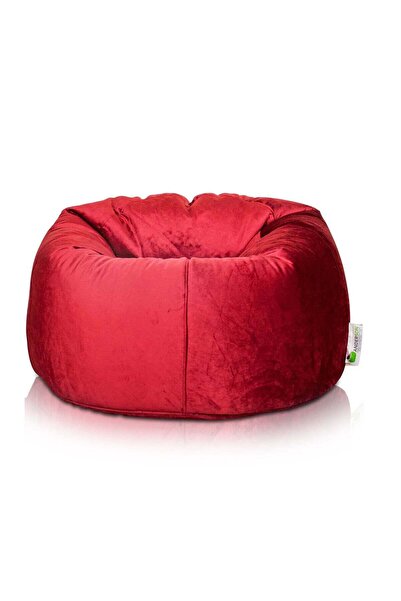 Anderson Ultra Soft Large Luxury Velvet Bean Bag Chair - Red