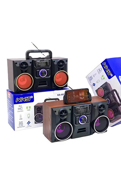 BUFS 3 inç hoparlör Ns-6633Bt nane gelişmiş Fm radyo süper bas şarj edilebili...