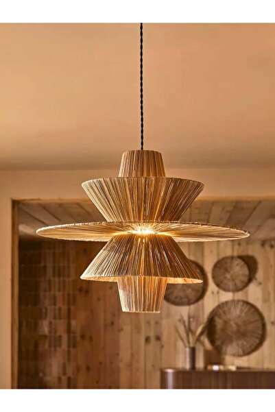Arslan tekstil Doğal jüt Kolay Takılan Tavan Lambası