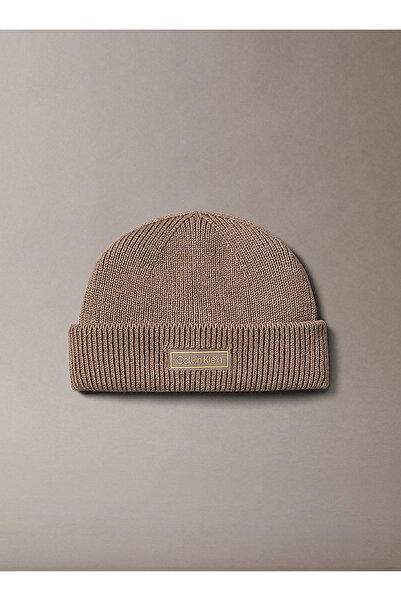 Calvin Klein Wool Cashmere Blend Fisherman Beanie