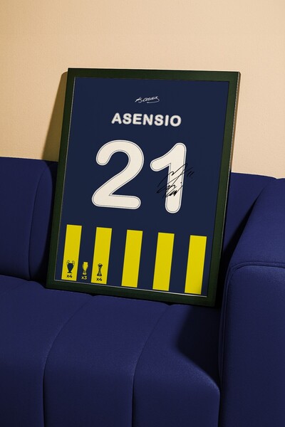 Base Concept Marco Asensio 21 Numara Forma Tablo Poster (Çerçeveli)