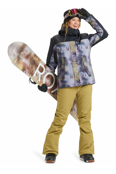 Quiksilver ERJTJ03528-ROXY JETTY BLOCK JK Çok Renkli Normal Desenli Kadın Kayak Montu