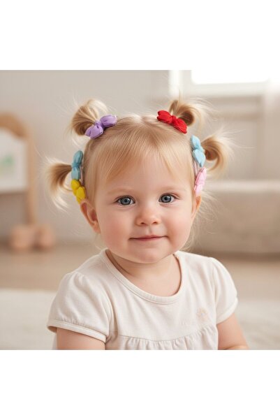 SeaBubbles Cataramă elastică pentru fete cu fundă 5 perechi CULOARE STANDARD