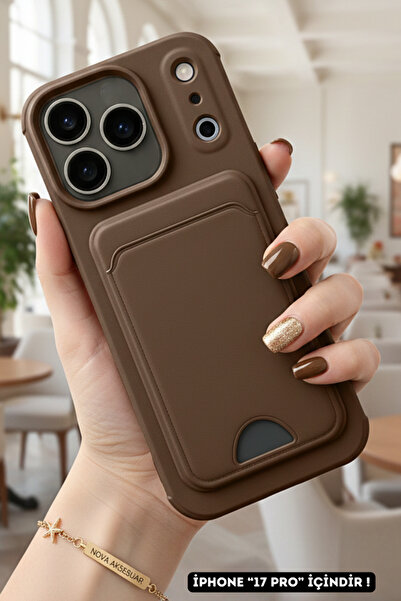 cepmoda حافظة هاتف متوافقة مع آيفون '17 برو' مع حامل للبطاقات - حجرة للبطاقات...