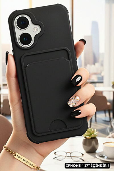 cepmoda حافظة هاتف متوافقة مع آيفون '17' مع حامل للبطاقات - حجرة للبطاقات، غط...