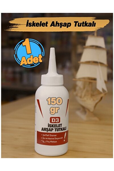 KarapolatYapı Hazır İskelet Ahşap Tutkalı Şeffaf D3 Tahta Mdf Sunta Kumaş Kağ...