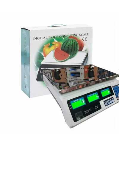 JML Cântar electronic comercial până la 40 kg pentru magazin sau piață, digital, cu baterie de bună calitate