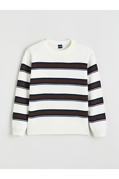 LC Waikiki Crew Neck Striped Boy's Knitwear Sweater