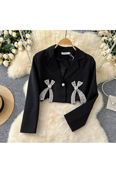 Pretty Short elegant occasion jacket with glittering bows