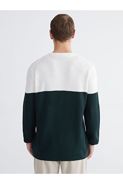 LC Waikiki Crew Neck Color Block Men's Knitwear Sweater