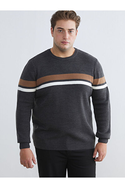 LC Waikiki Pulover pentru bărbați în dungi cu gât roșu