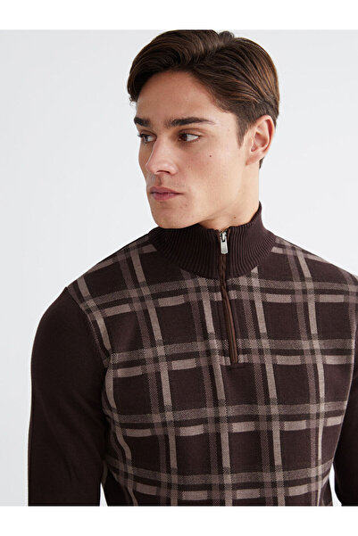 LC Waikiki Mock Neck men's knit sweater