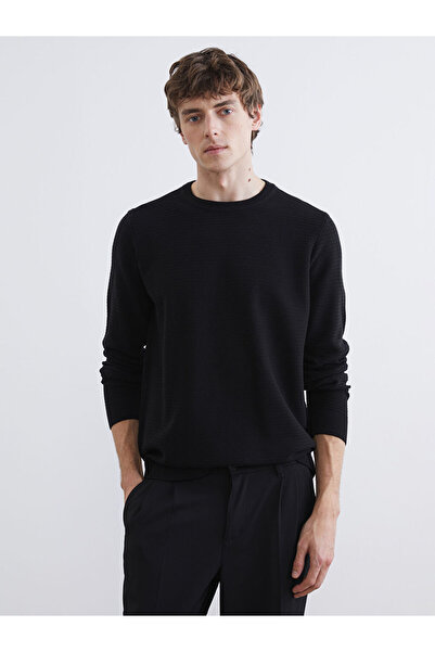 LC Waikiki Rmz Gi̇yi̇m Farkiyla Zero Roba Collar Men's Knitwear Sweater